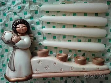 Thun. Porta CANDELE incluse le 4 candele bianche