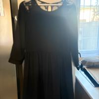 Vestito voile e pizzo nero Motivi