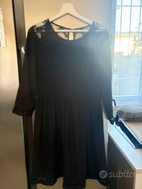 Vestito voile e pizzo nero Motivi