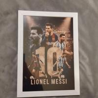 Poster Messi 30x21 con cornice fatto a mano
