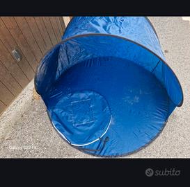 Tenda da Spiaggia Pop-Up Parasole Blu - Con Custod