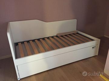 Letto singolo con secondo letto estraibile