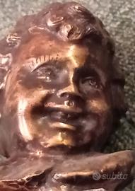 BAMBINO IN BRONZO
CON BASE IN MARMO