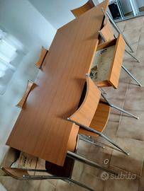 tavolo e 6 sedie in formica