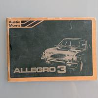 Manuale uso manutenzione AUSTIN MORRIS ALLEGRO 3