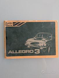 Manuale uso manutenzione AUSTIN MORRIS ALLEGRO 3