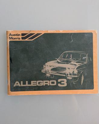 Manuale uso manutenzione AUSTIN MORRIS ALLEGRO 3