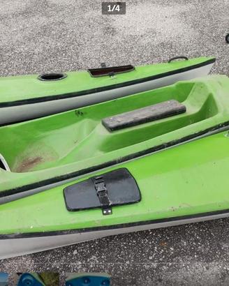 Canoa kayak sit on the top singolo divisibile vtr