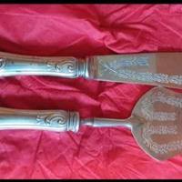 Set torta vintage placato in argento 800.