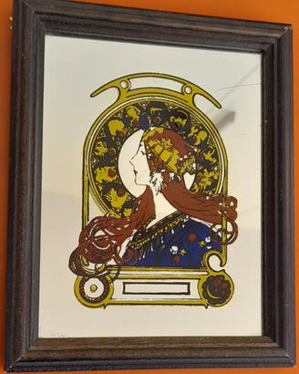 Quadretto a specchio disegno stile Liberty