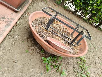 vaso antichizzato ceramica tondo 