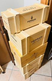 Casse vuote legno Ferrari Lunelli e Giulio