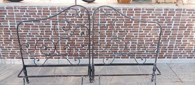 testata letto antica in ferro battuto 