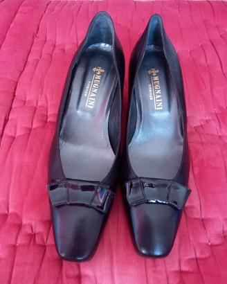 Scarpe pelle nera donna  Mugnaini Firenze