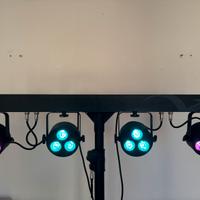 Kit 4 proiettori da 3x6W led RGBW Full Color