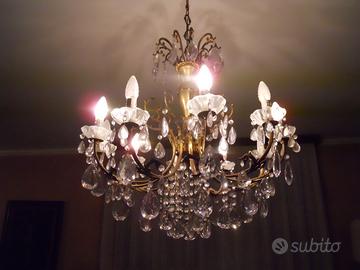 Lampadario da sala a goccia corpo in ottone