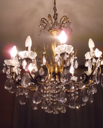 Lampadario da sala a goccia corpo in ottone