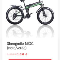 Bicicletta bici elettrica shengmilo mx01 1000w