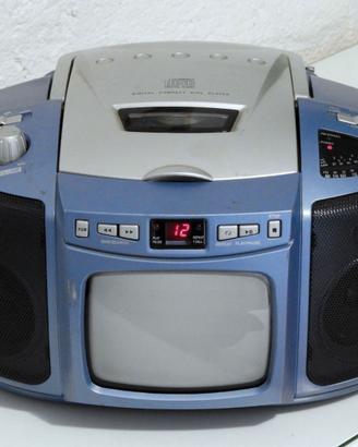 TV-Radio-CD anni 80, portatile.