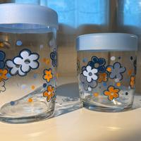 Set 2 barattoli in vetro decorati 🫙🫙
