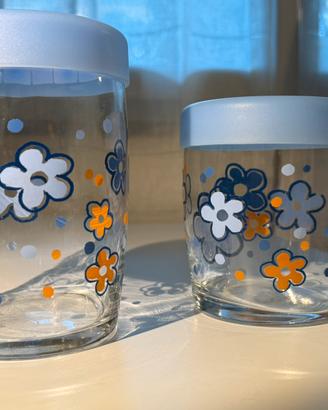 Set 2 barattoli in vetro decorati 🫙🫙