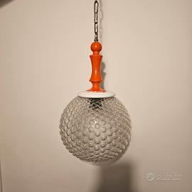 Lampadario Vintage Palla in vetro Stile Rolf Krûge