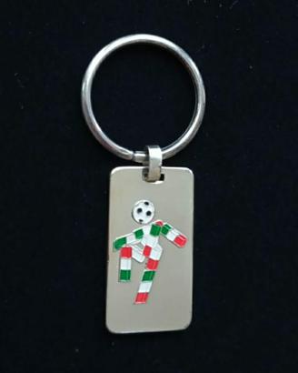 "CIAO" ITALIA 90 PORTACHIAVI ARGENTO 925 e SMALTO