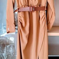 Vestito midi marrone