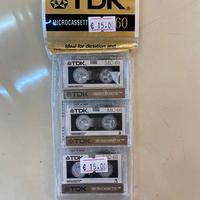 Microcassette TDK 60 minuti dí registrazione