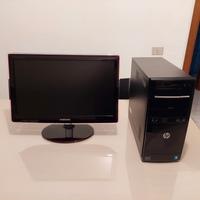 Computer PC desktop HP + schermo Samsung