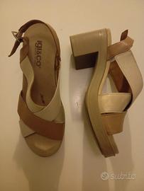 Sandali igi&co, colore crema e cammello
