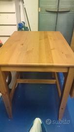 tavolo a ribalta ikea in legno