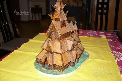 Modellino in legno della Stavkirke di Borgund