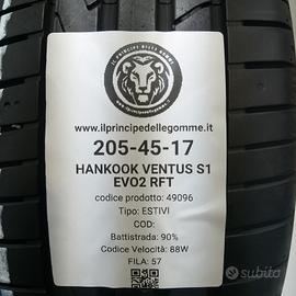 2 GOMME 205 45 17 HANKOOK A49096