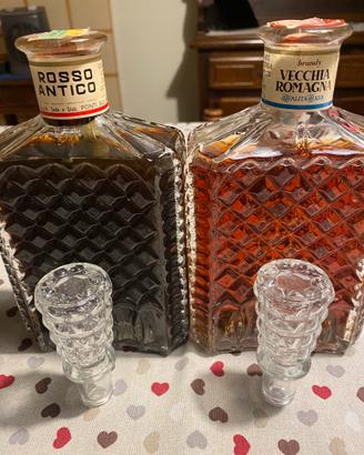 Bottiglie Vintage Vecchia Romagna e Rosso Antico