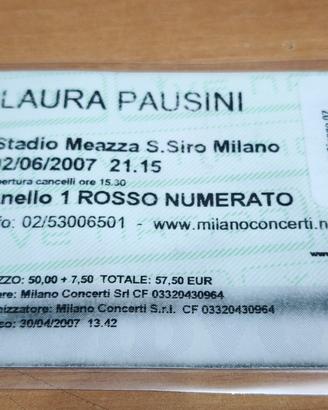 biglietto concerto Laura Pausini 