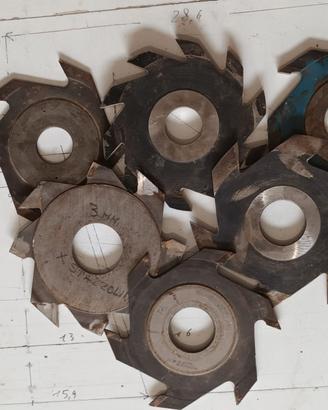 6 Frese per legno per scanalature.