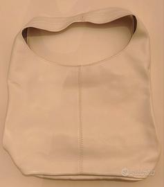 Borsa a spalla in pelle bianca