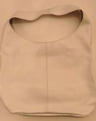 Borsa a spalla in pelle bianca