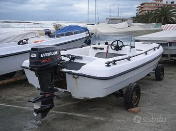 Barca 4,5m con motore Evinrude 25 cv