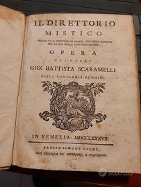 Libro antico 1787 il Direttorio Mistico 