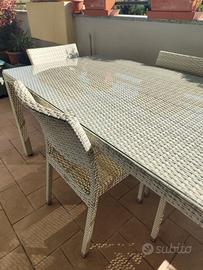 tavolo  4 sedie da giardino