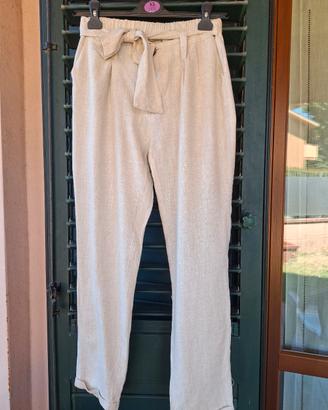 pantalone donna lino taglia S