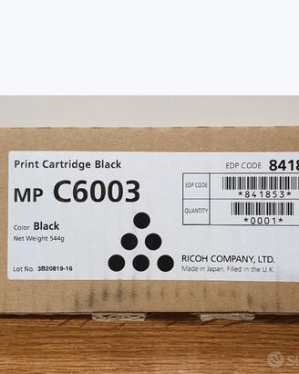 Toner Ricoh Nero Black MP C6003 EDP Code 841853