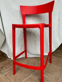 Sgabello Calligaris Skin Rosso