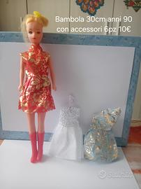 Bambole 30cm anni 90 7pz + accessori