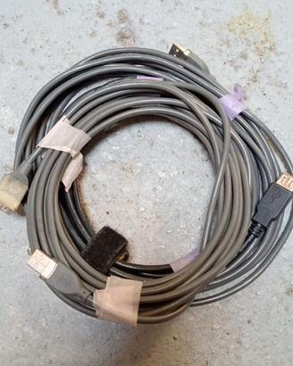 cavetteria varia, 5mt + 5mt + 2,5mt prolunghe USB