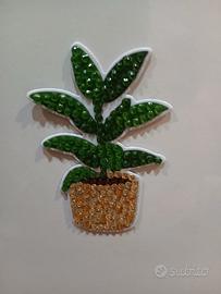 Calamite per frigo fatte a mano a forma di pianta