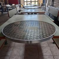 Piano tavolo tondo in acciaio