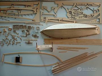 modello nave goletta Halcon 1:100 legno